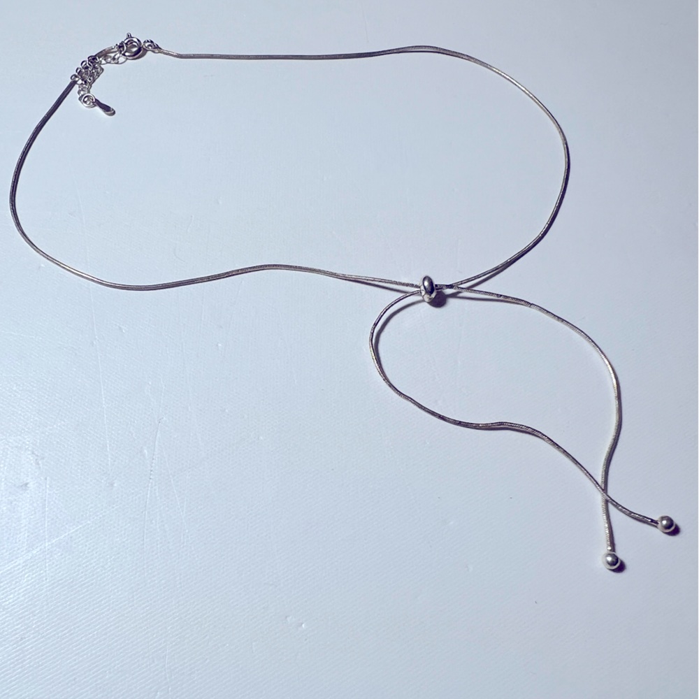 COPY - 925 sterling silver adjustable necklace